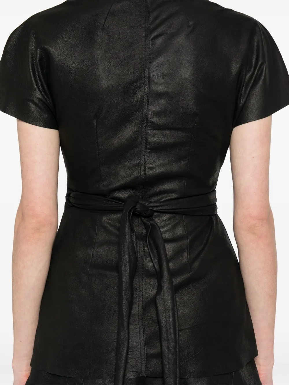 Rick Owens Leren top Zwart