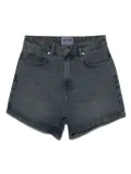 MOSCHINO JEANS logo-patch denim shorts - Blue