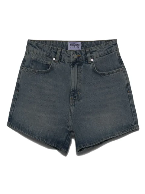 MOSCHINO JEANS logo-patch denim shorts