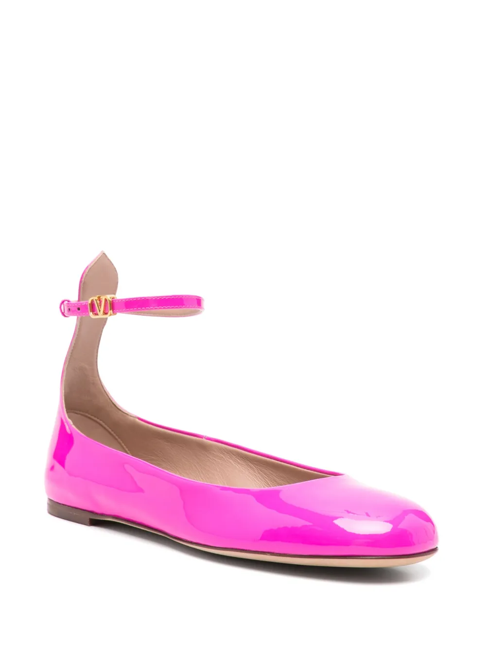 Valentino Garavani Pre-Owned Tan-Go ballerina's - Roze