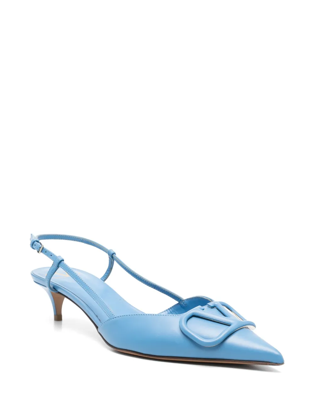 Valentino Garavani Pre-Owned 40mm VLogo Signature slingback pumps - Blauw
