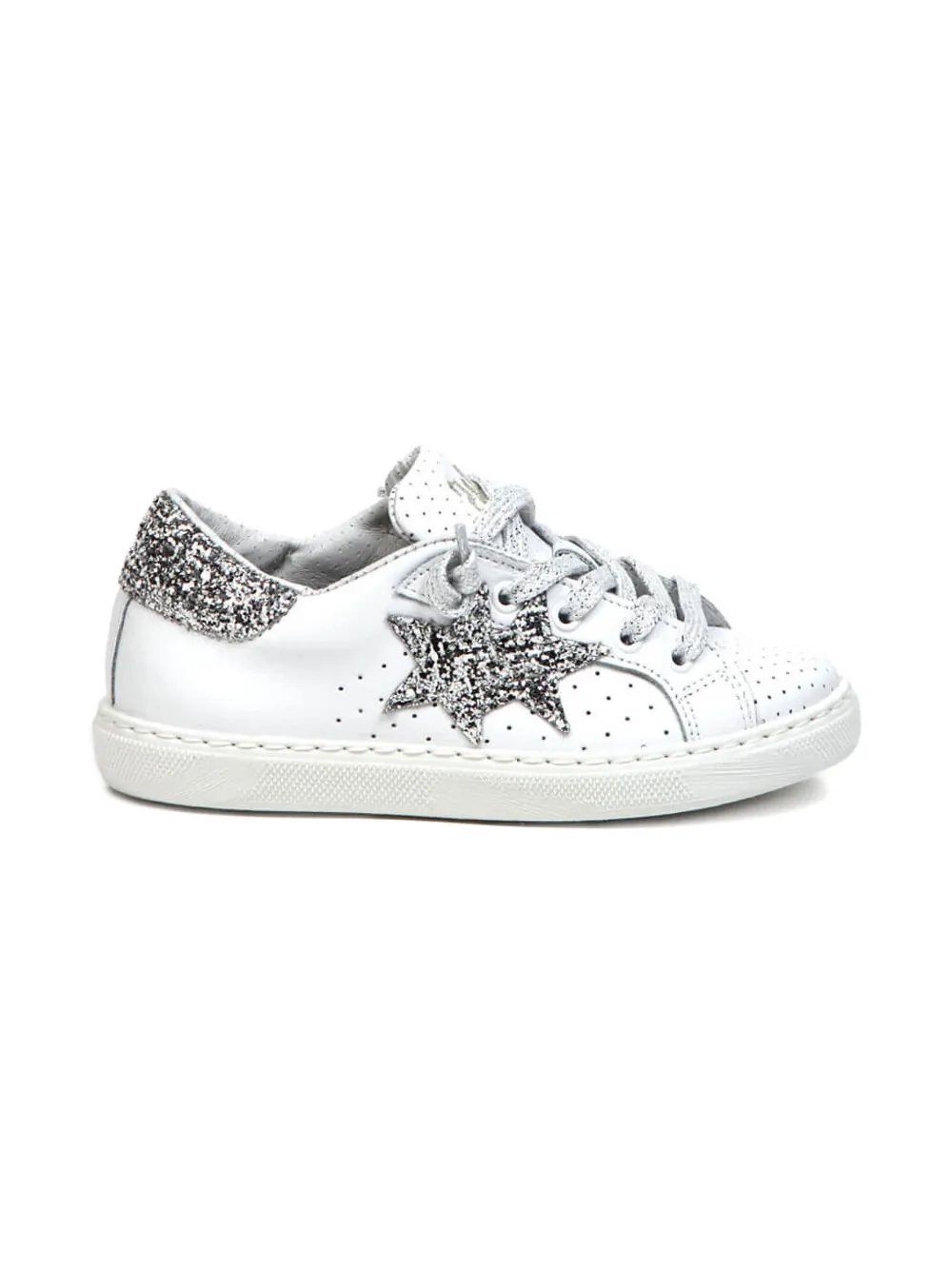 2 Star Kids leather sneakers White