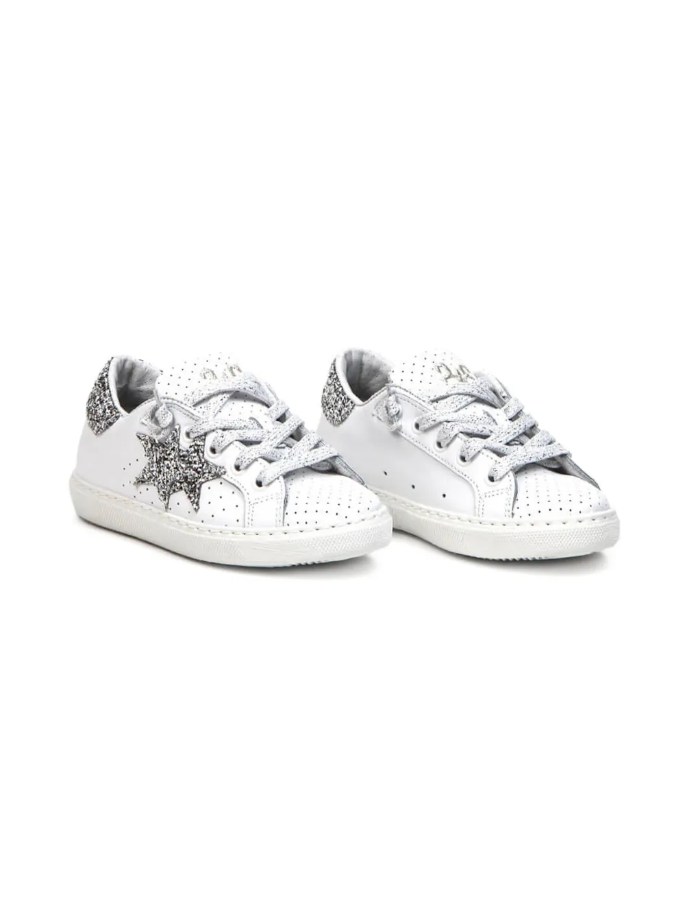 2 Star Kids Leren sneakers Wit