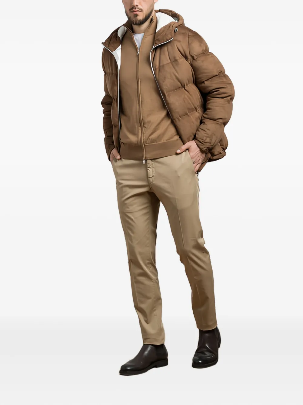 Incotex pressed-crease trousers - Beige