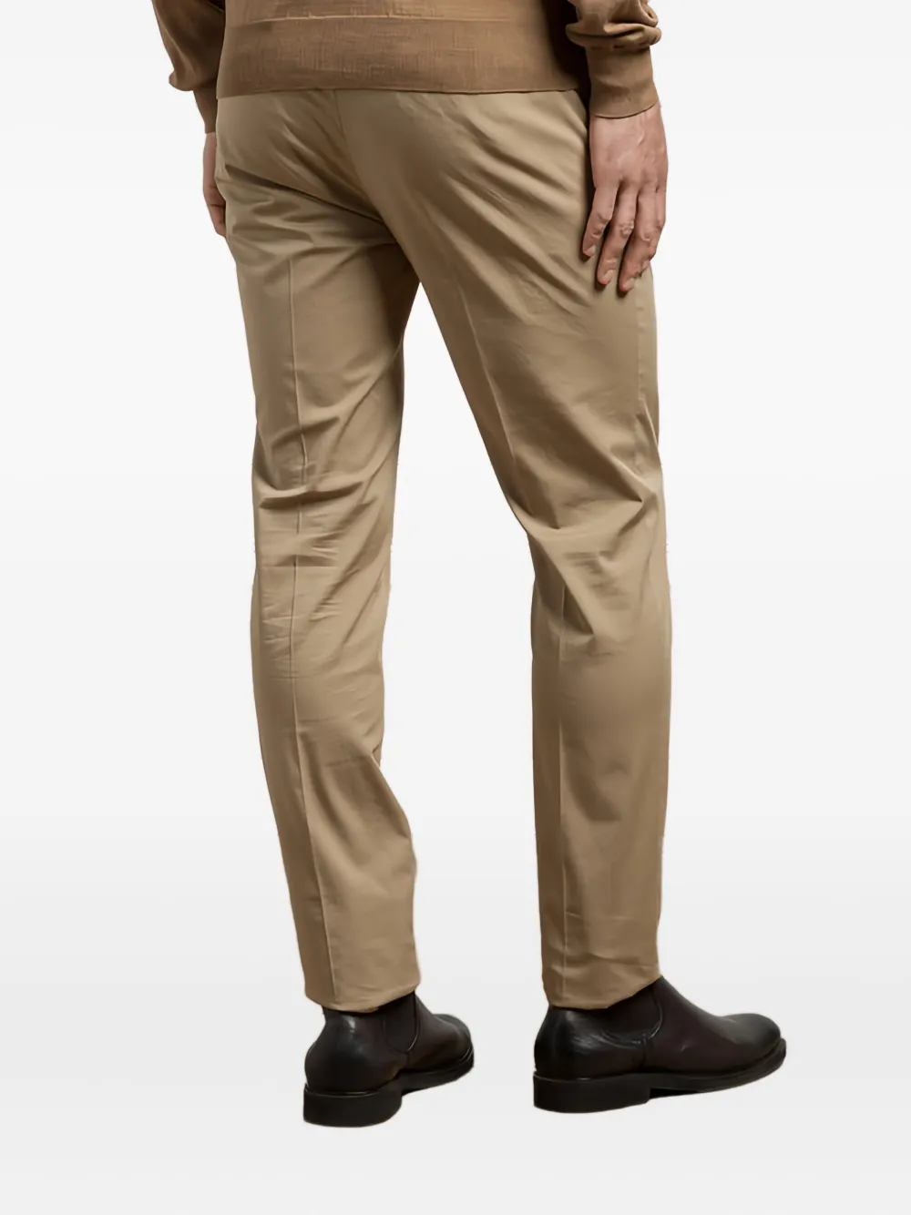 Incotex Trousers With Back Pockets And Belt Loops In Neutral