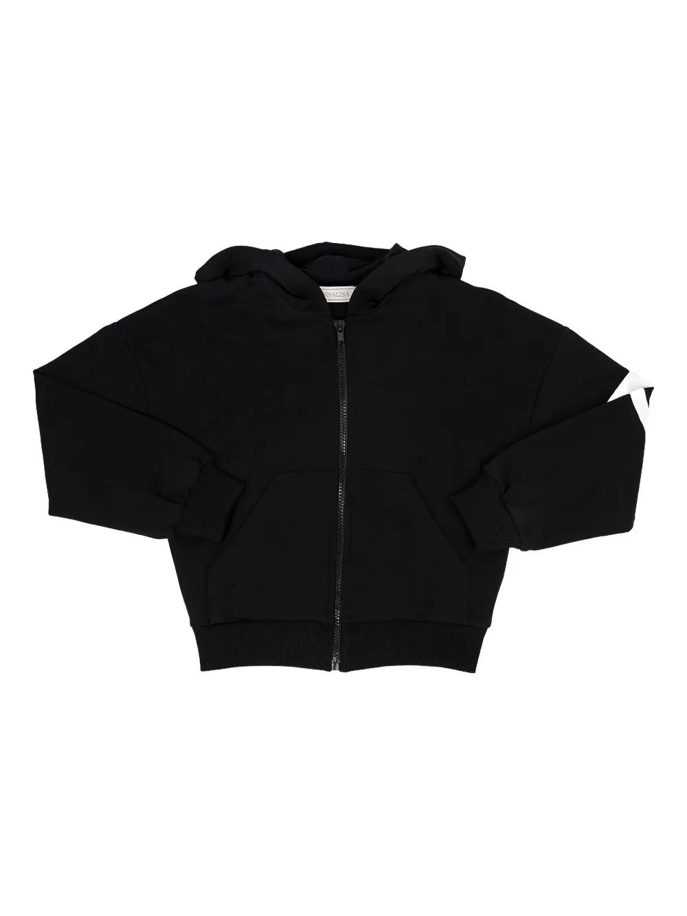 Monnalisa Hoodie met rits Zwart