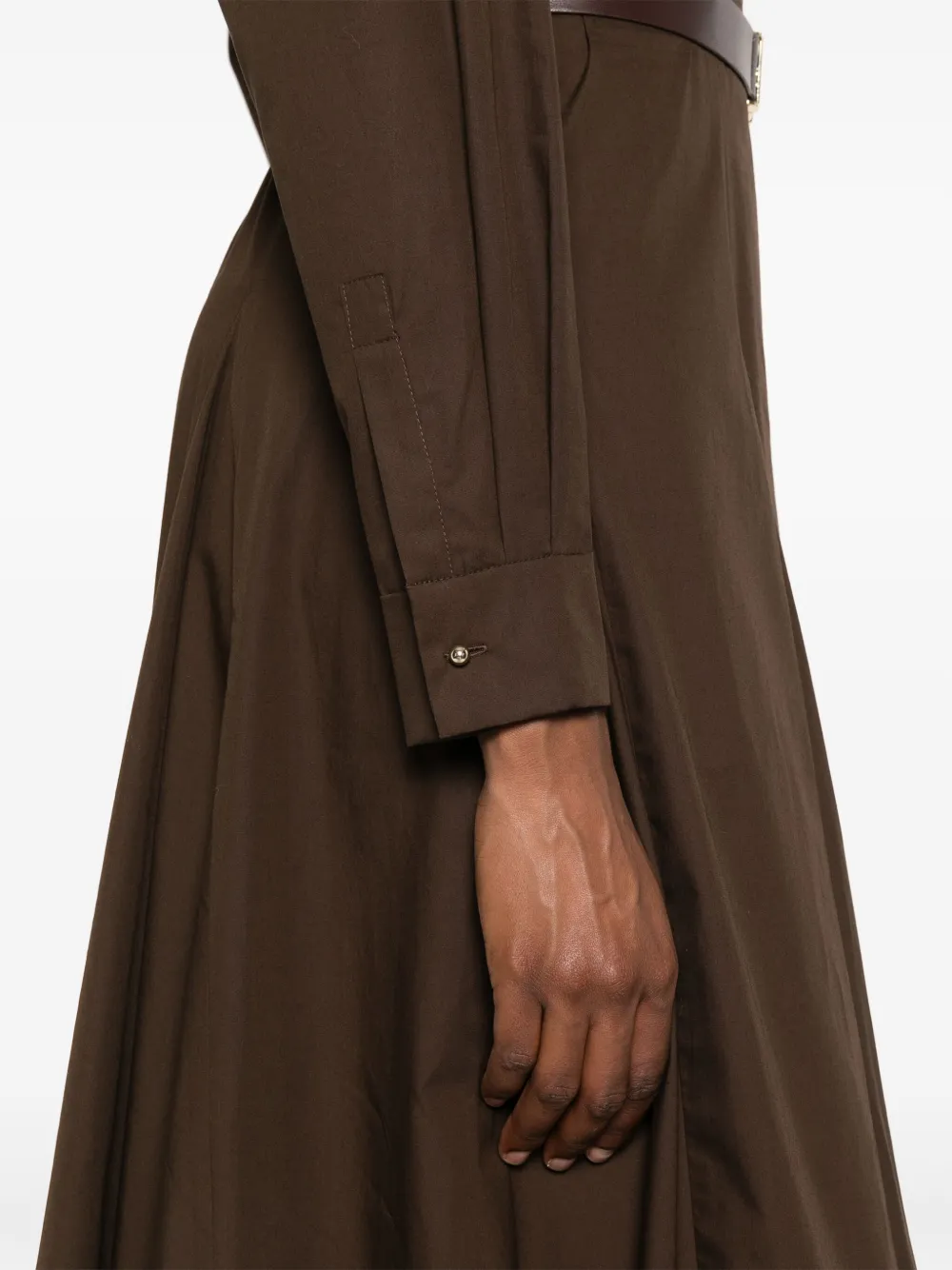 Max Mara Katoenen midi-jurk Bruin