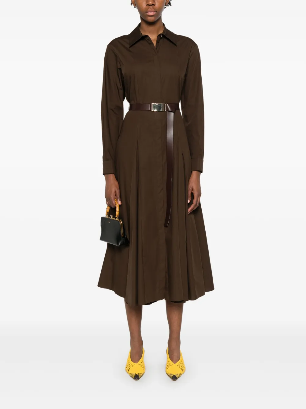 Max Mara cotton midi dress - Bruin