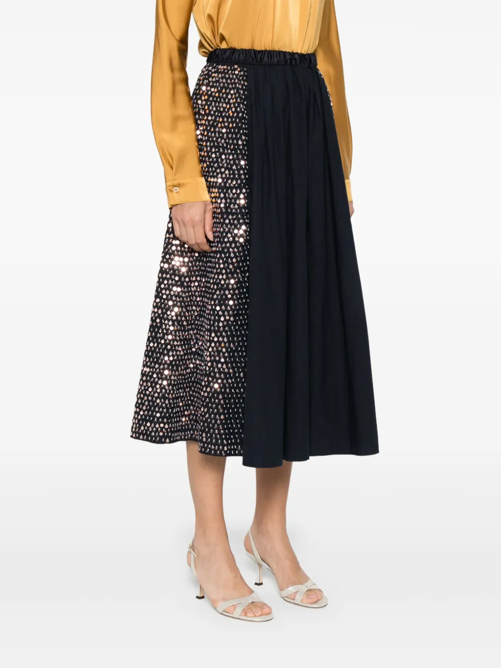 Forte Midi-rok met pailletten Blauw