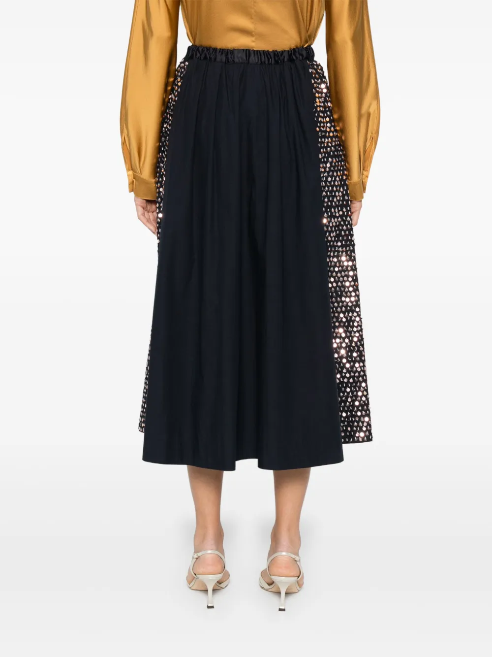 Forte Midi-rok met pailletten Blauw