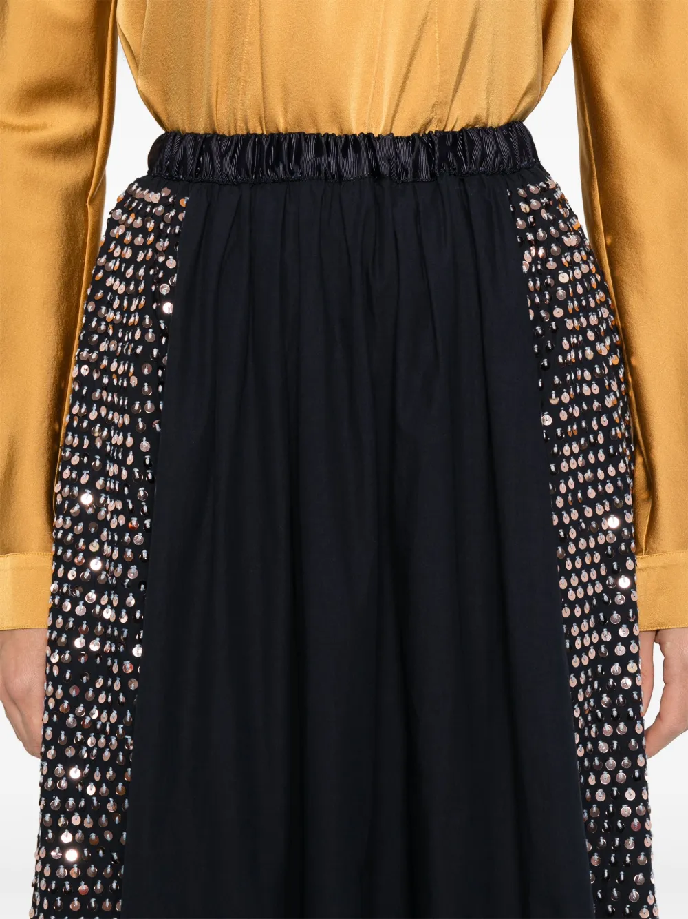 Forte Midi-rok met pailletten Blauw