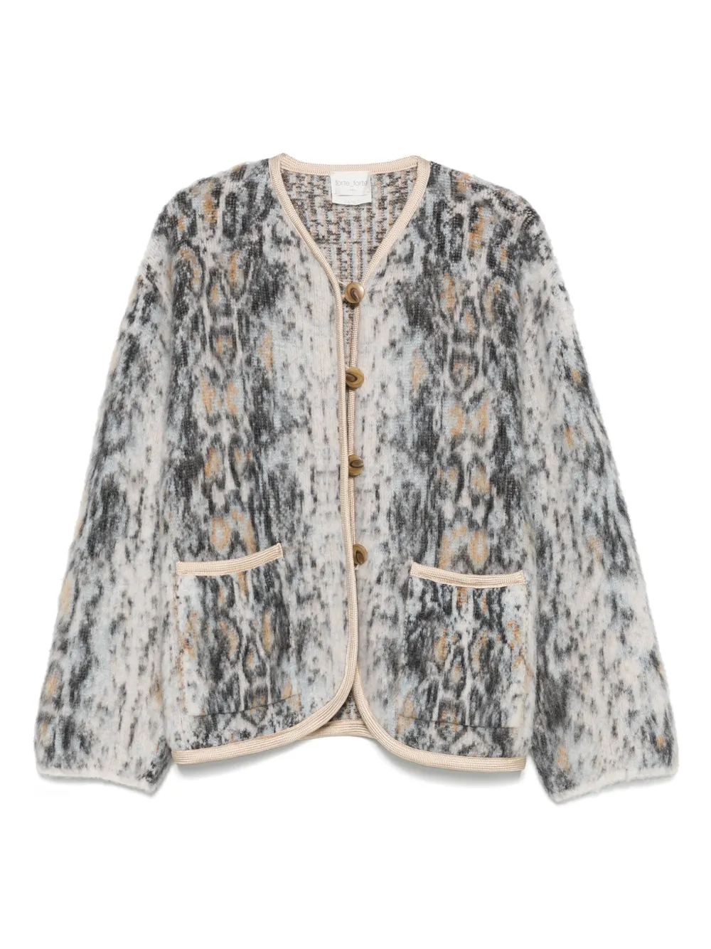 Forte Gebreide jas Beige