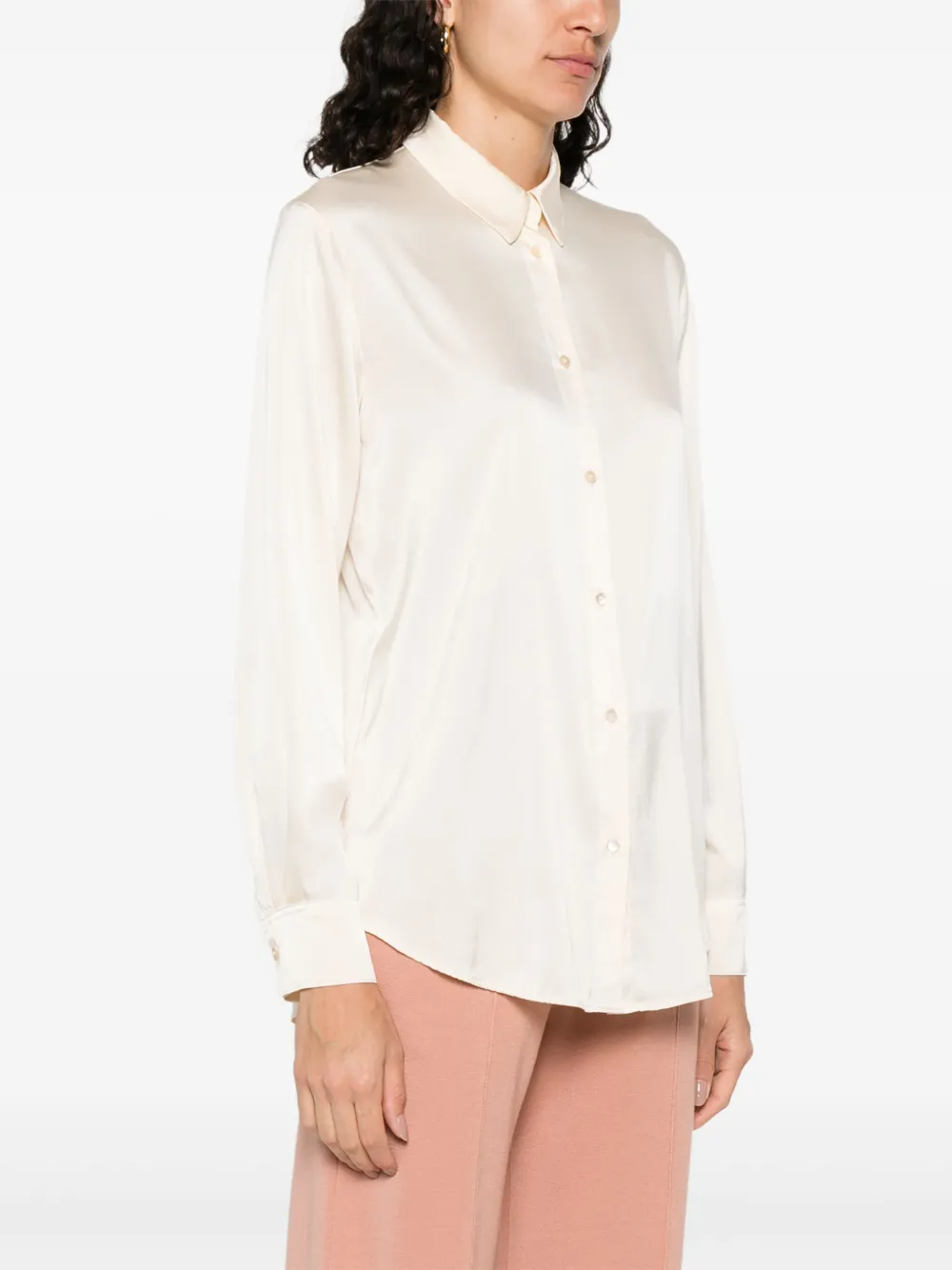 Forte Zijden blouse Beige