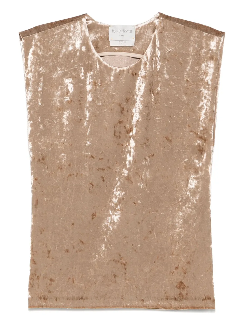 Forte Fluwelen top Beige