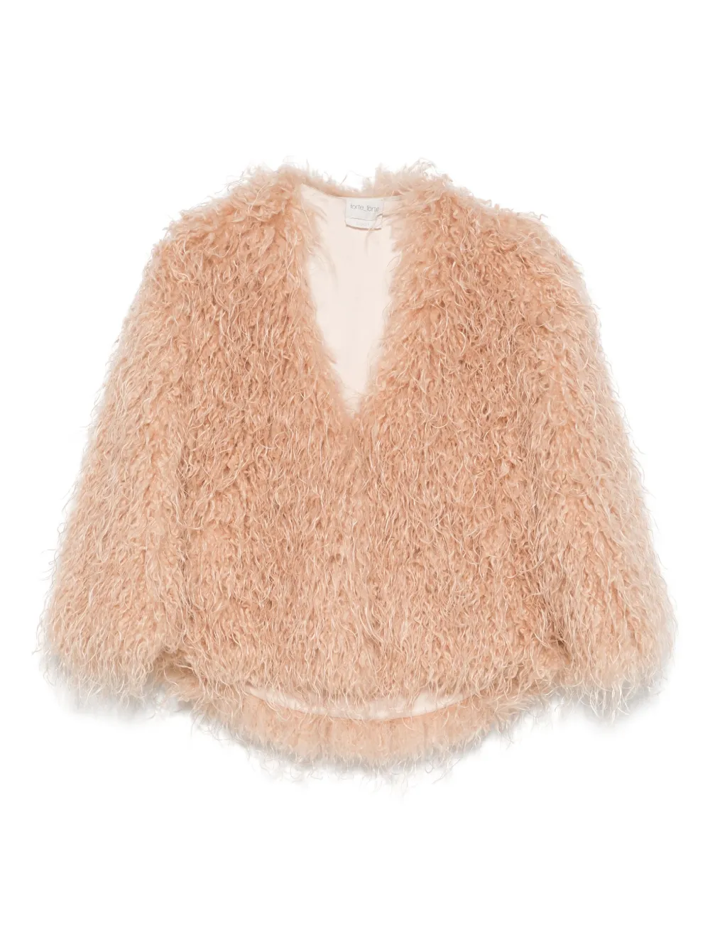 Forte V-neck coat Beige