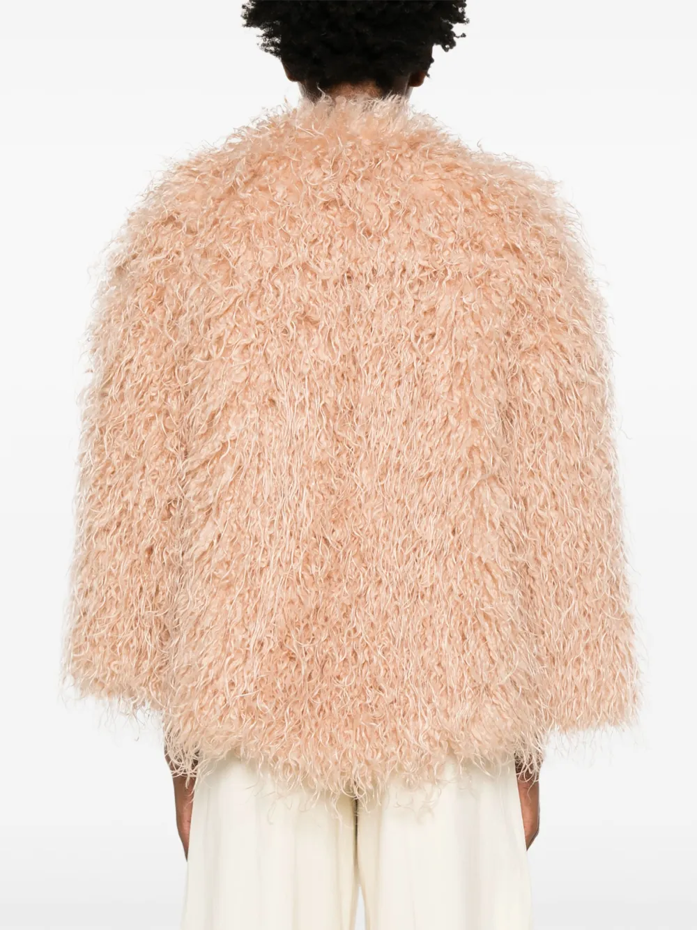 Forte V-neck coat Beige