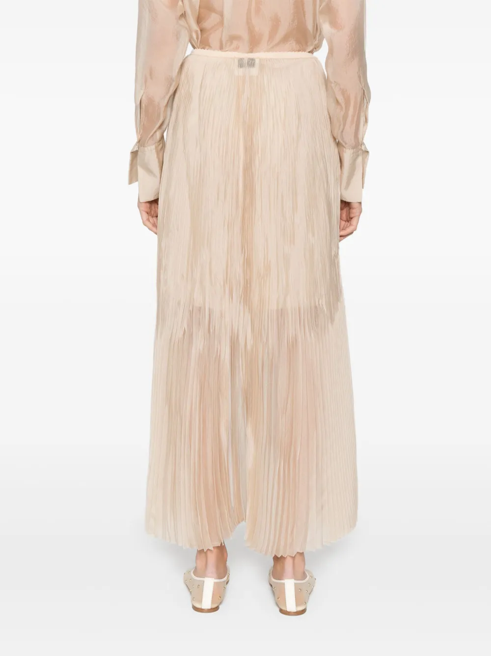 Forte Asymmetrische midi-rok Beige