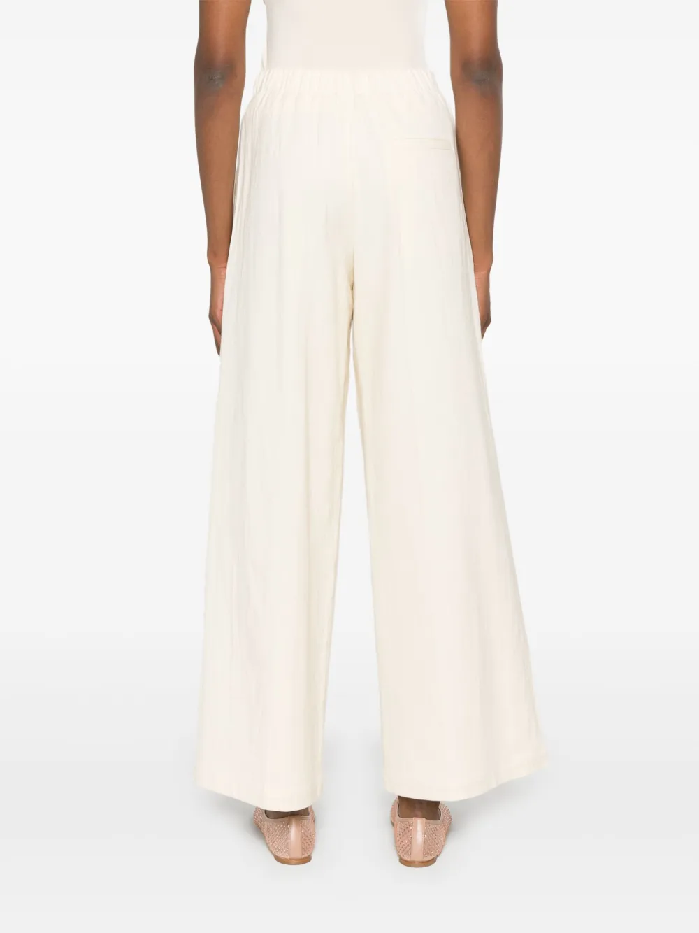 Forte Broek met knoopsluiting Beige