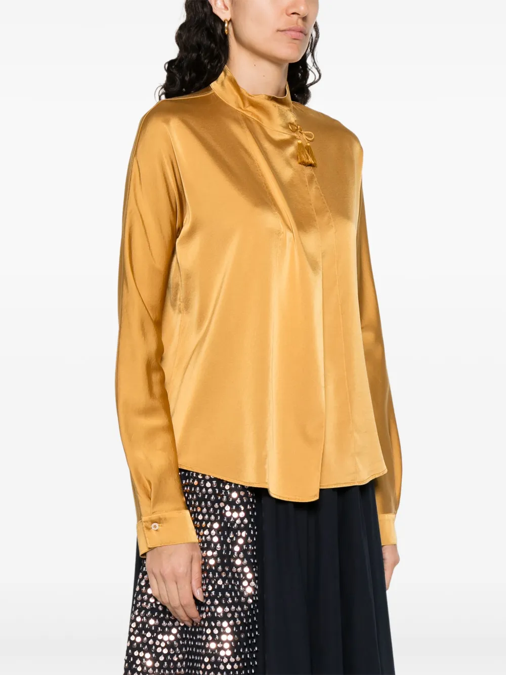 Forte Zijden blouse Geel