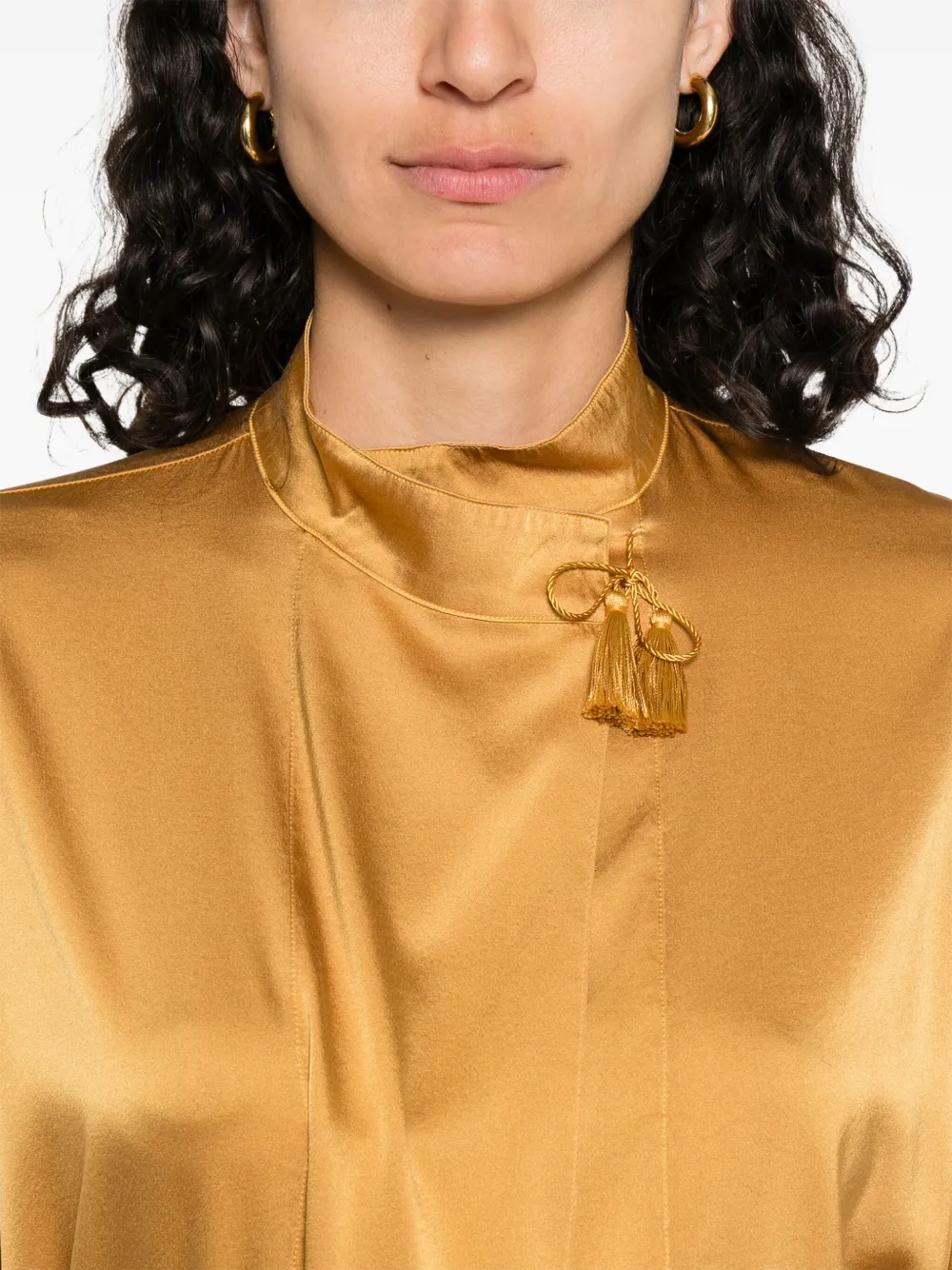 Forte Zijden blouse Geel