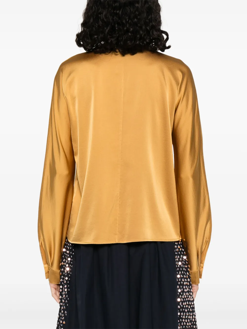 Forte Zijden blouse Geel