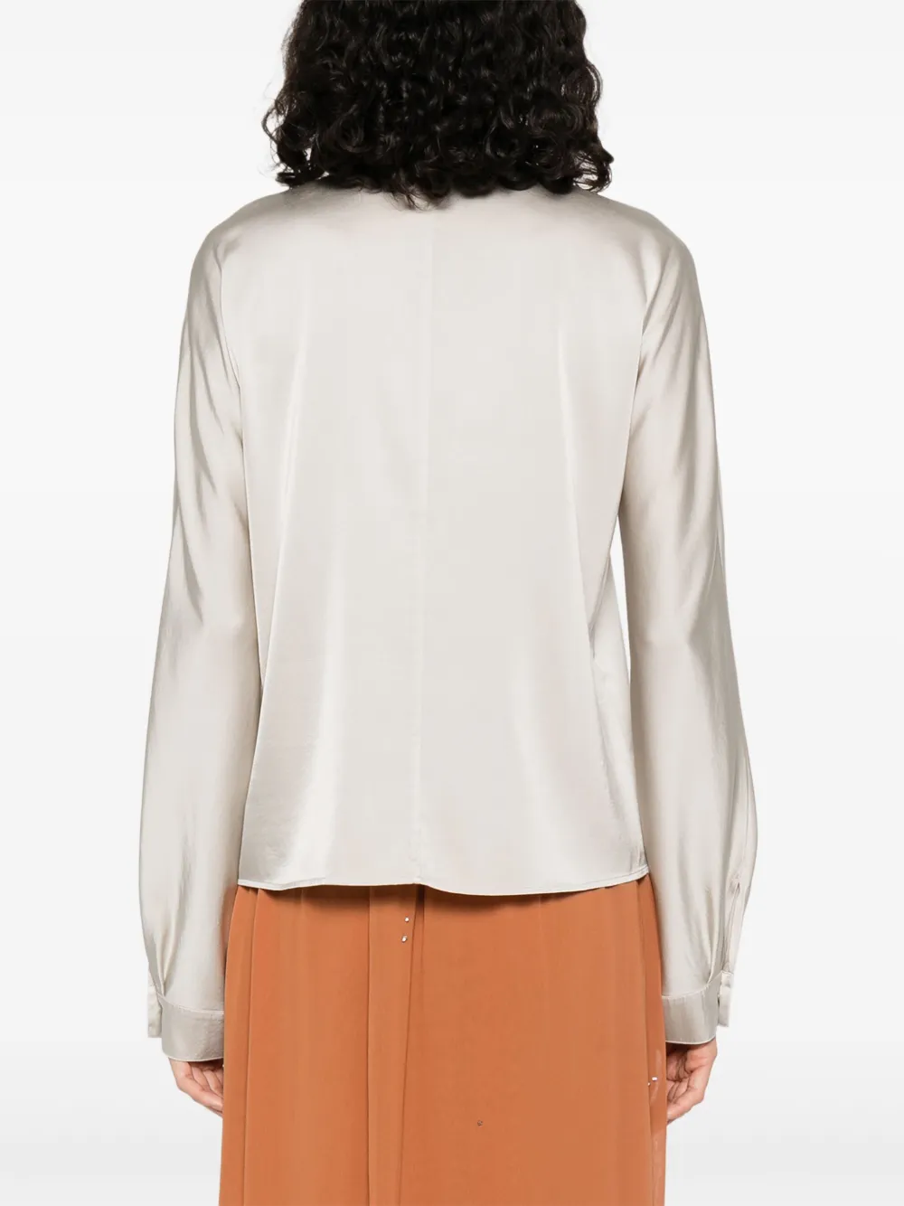 Forte Zijden blouse Grijs