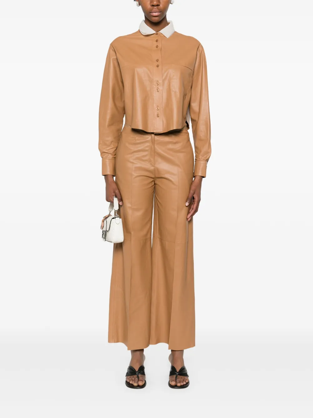 Forte Leren broek Bruin