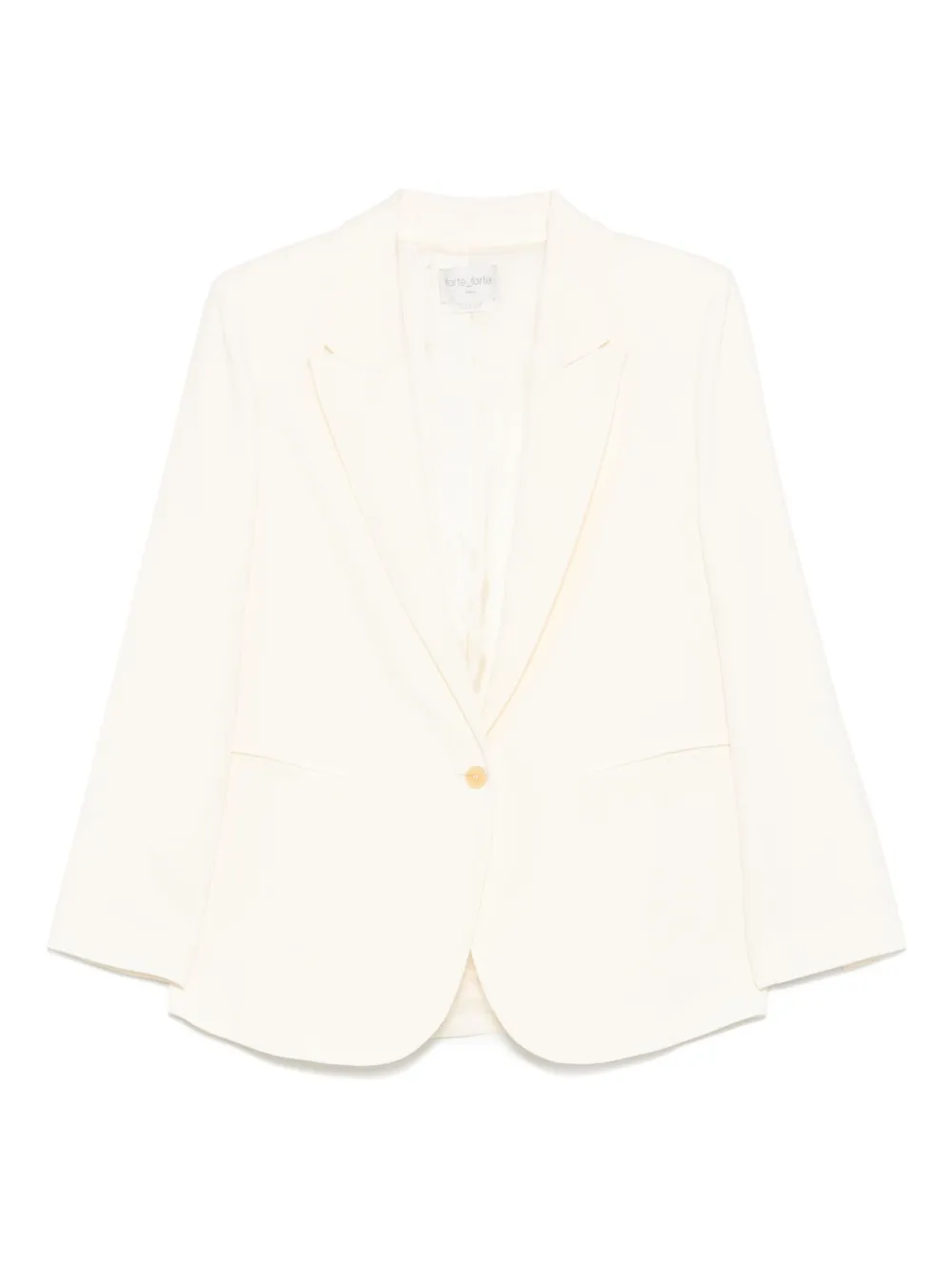 Forte Blazer met enkele rij knopen Beige