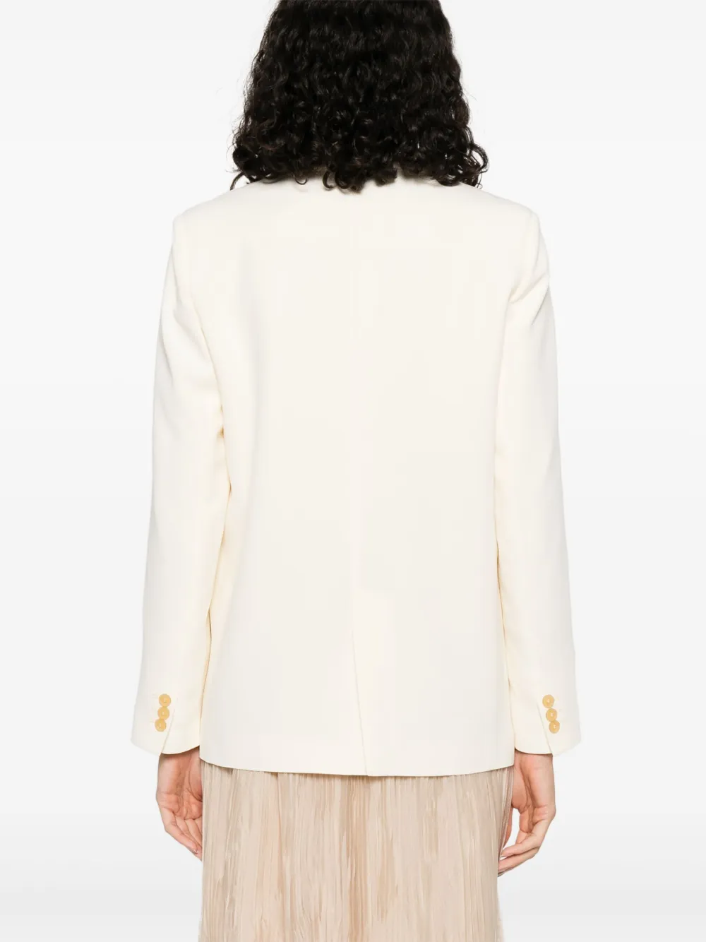 Forte Blazer met enkele rij knopen Beige