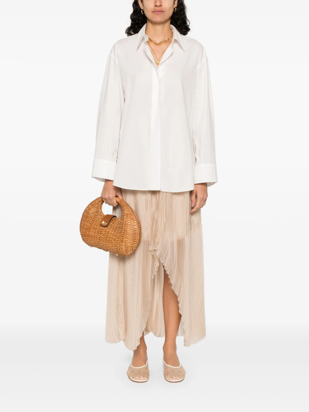 Forte Katoenen shirt Wit