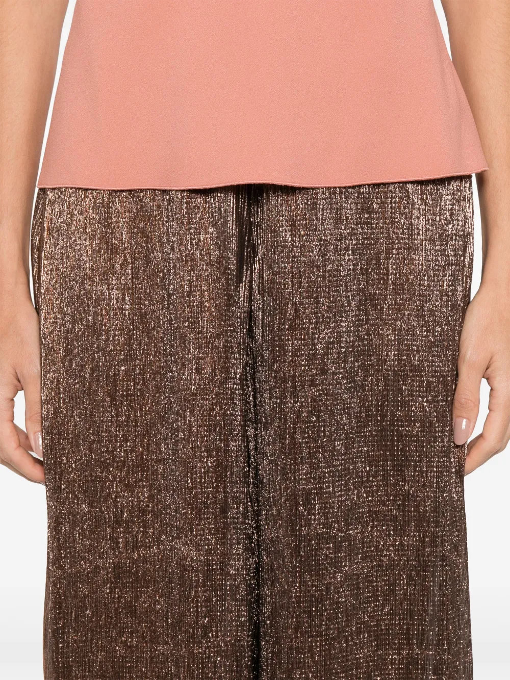 Forte Metallic broek Bruin