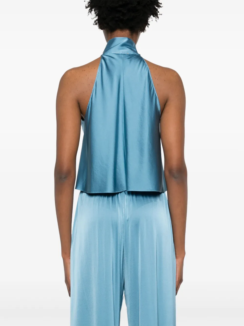 Forte Satijnen top Blauw