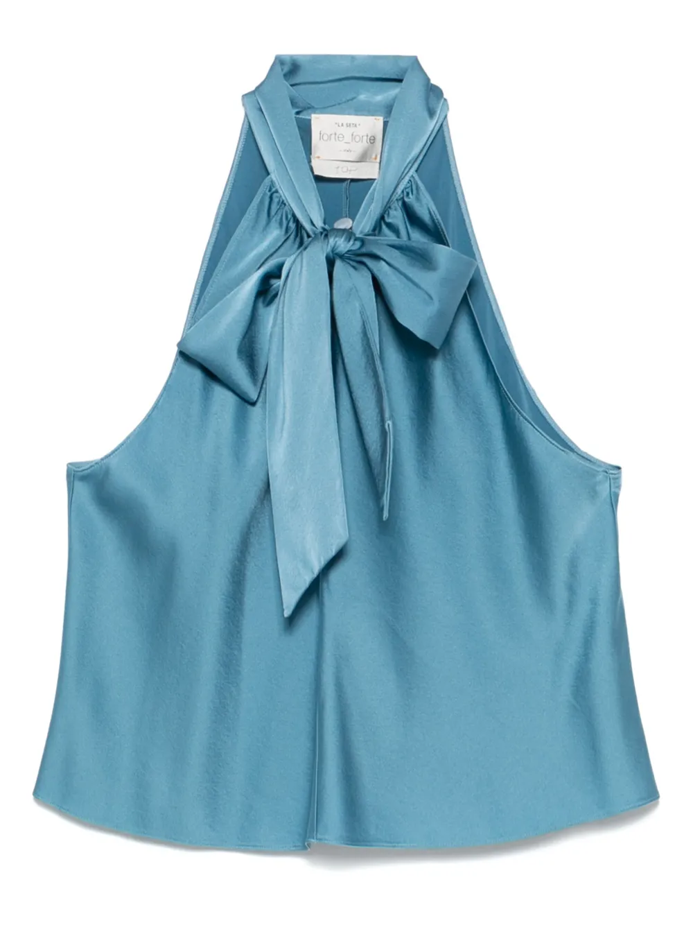 Forte Satijnen top Blauw
