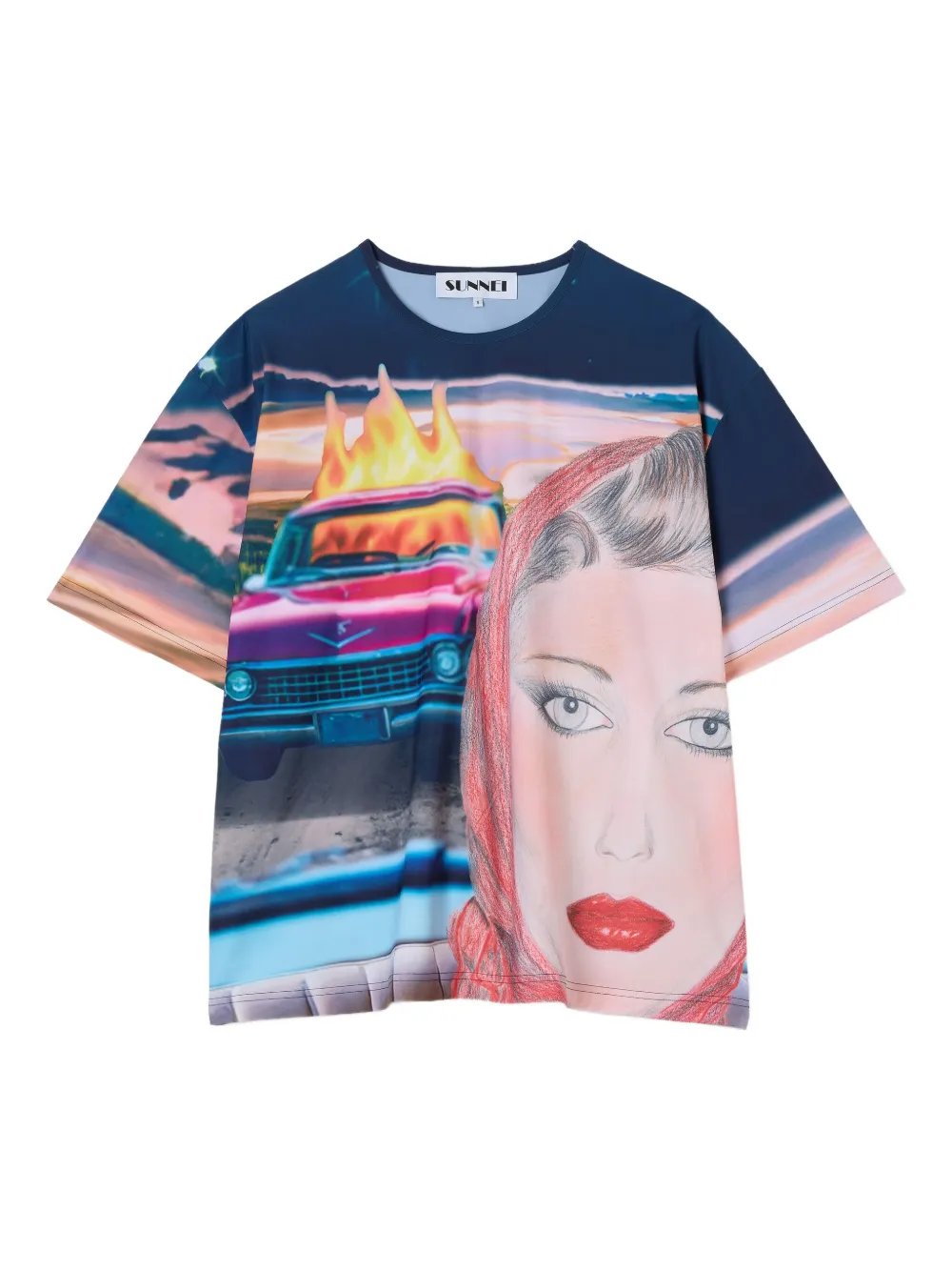 Sunnei Annemarie-print T-shirt