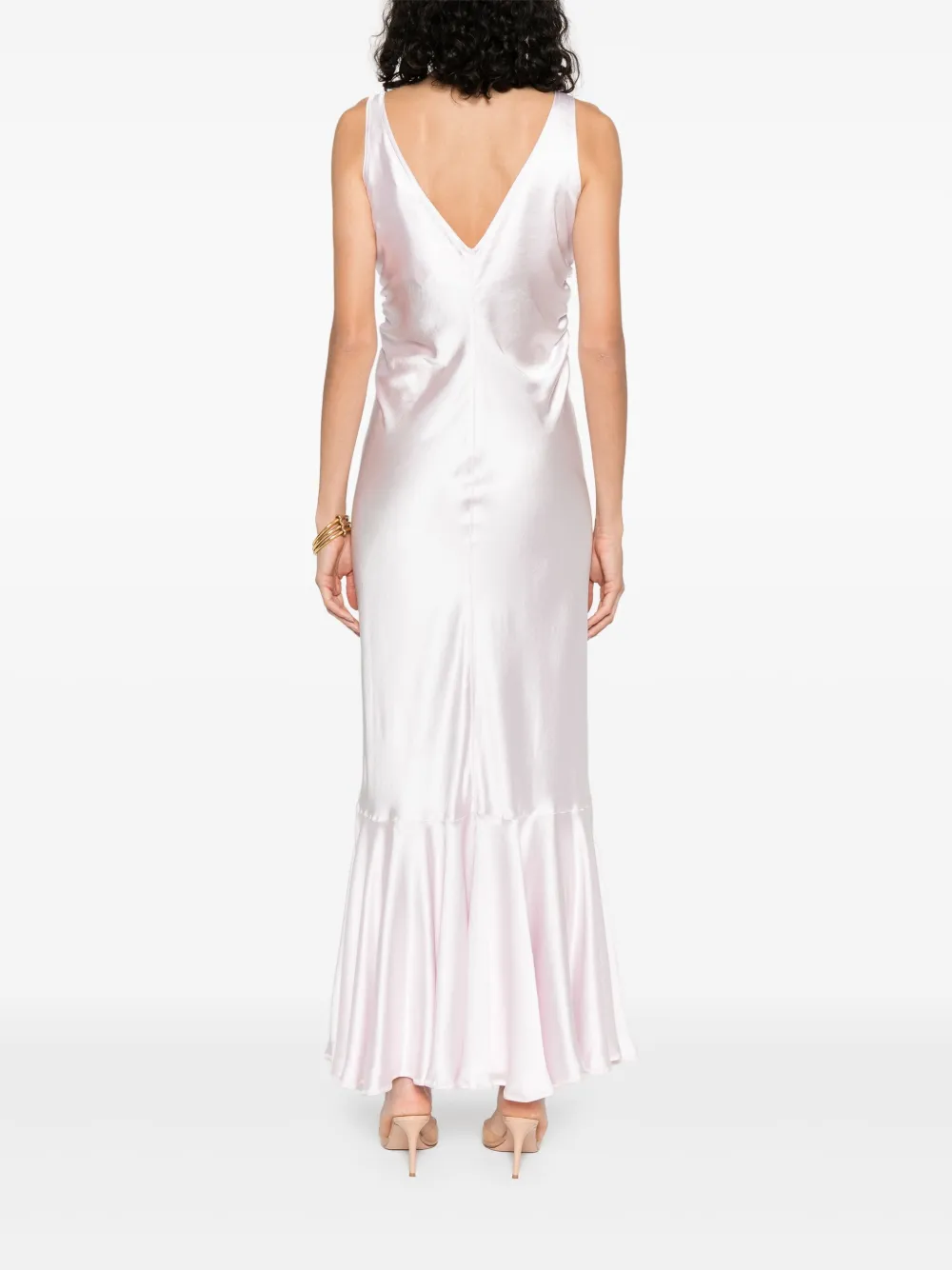 Sportmax Midi-jurk met satijnen afwerking Roze