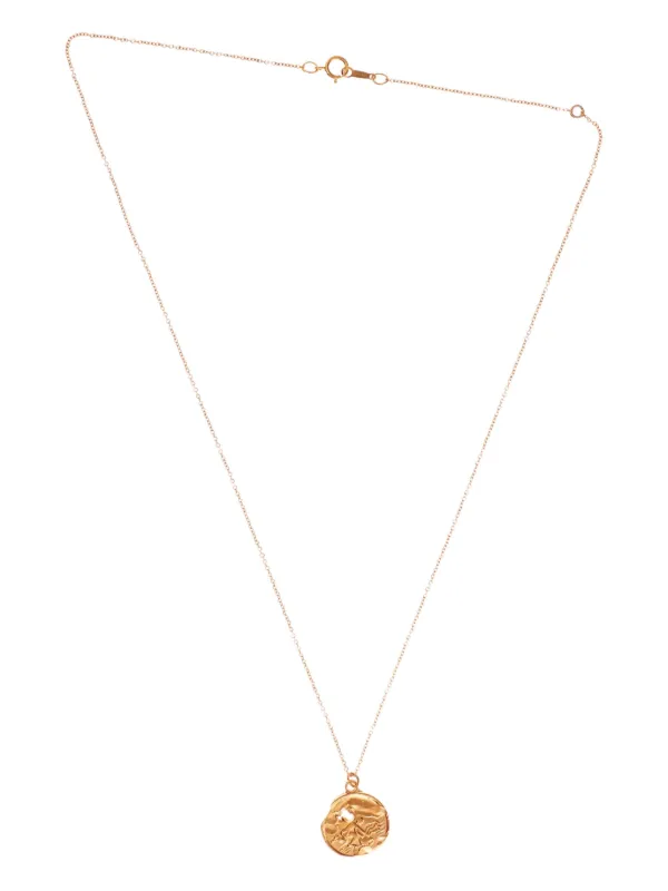 Alighieri The Aquarius Medallion Necklace in Gold