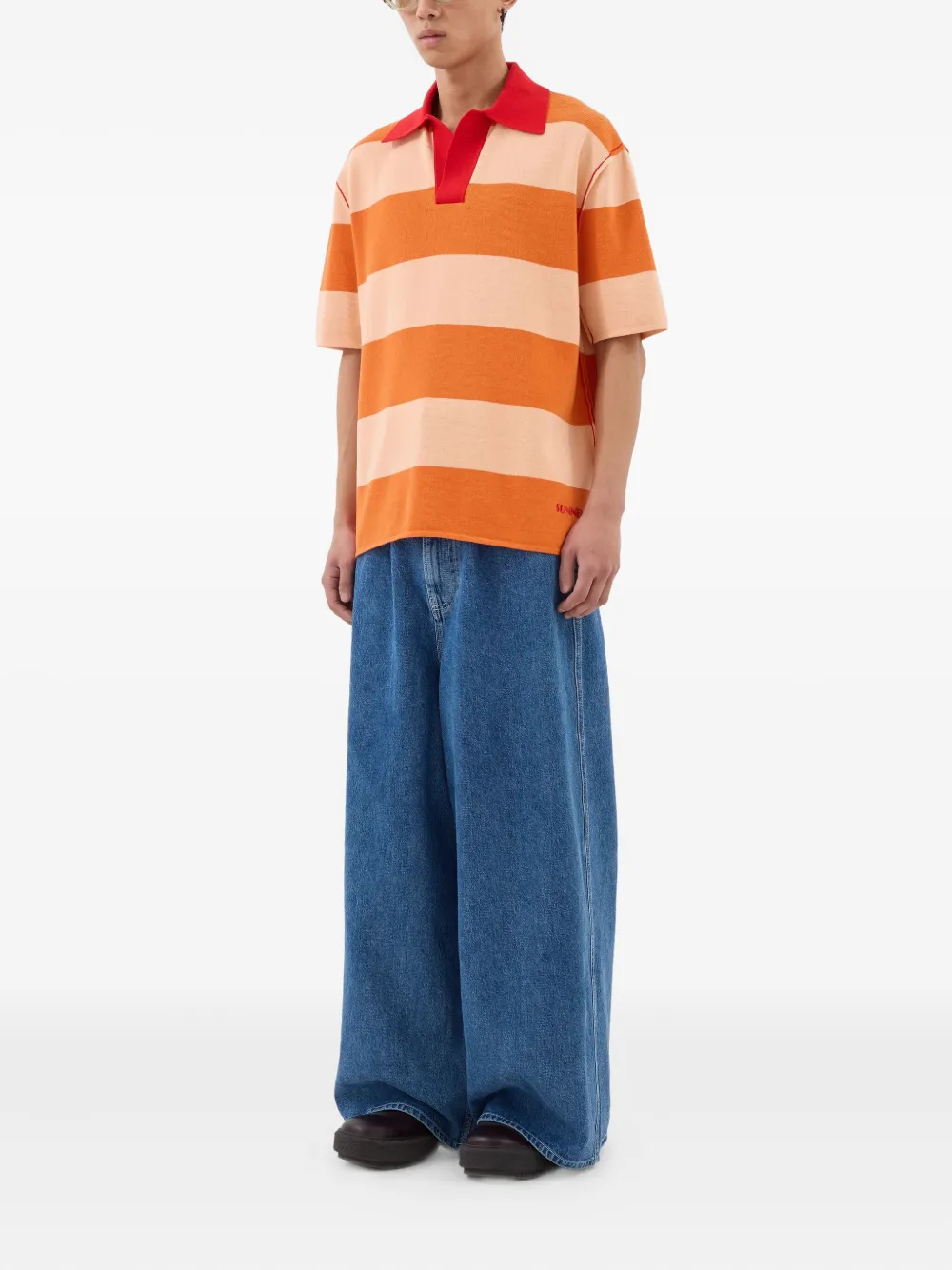 Sunnei Gestreiftes Poloshirt | T-Shirts | Image 2