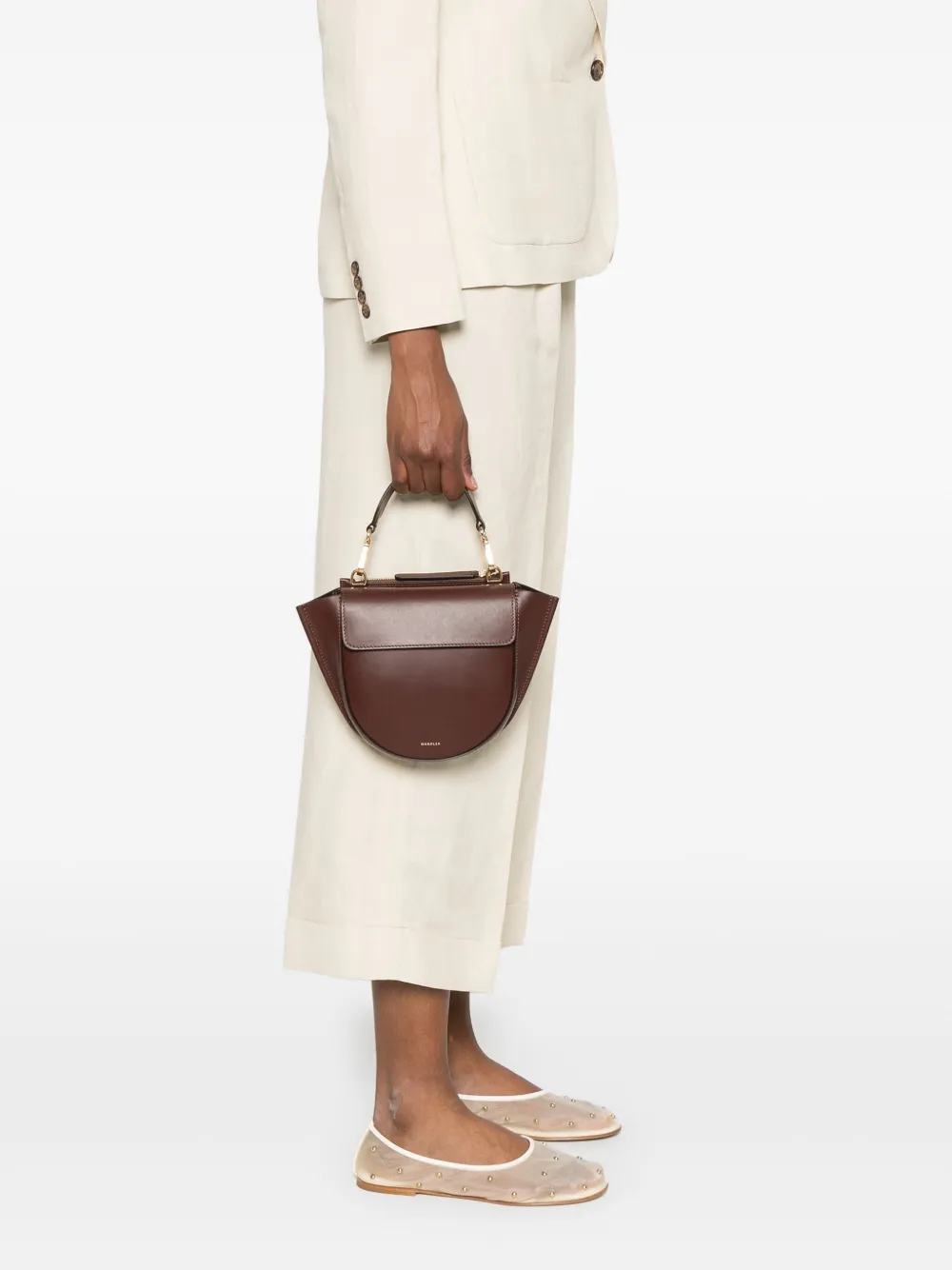 Wandler leather tote bag - Bruin