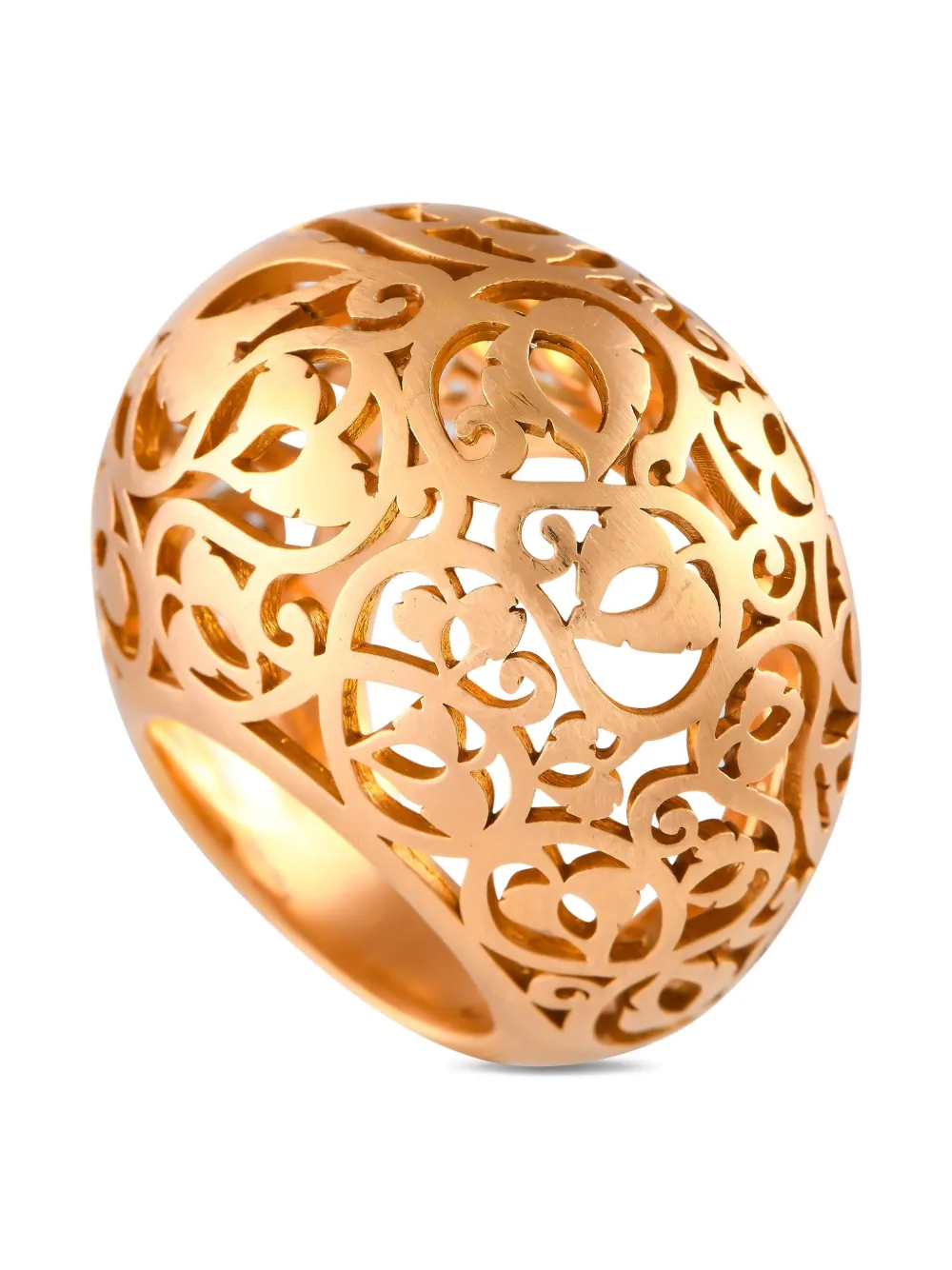 Pre-owned Pomellato 18k Rose Gold Arabesque Dome Ring