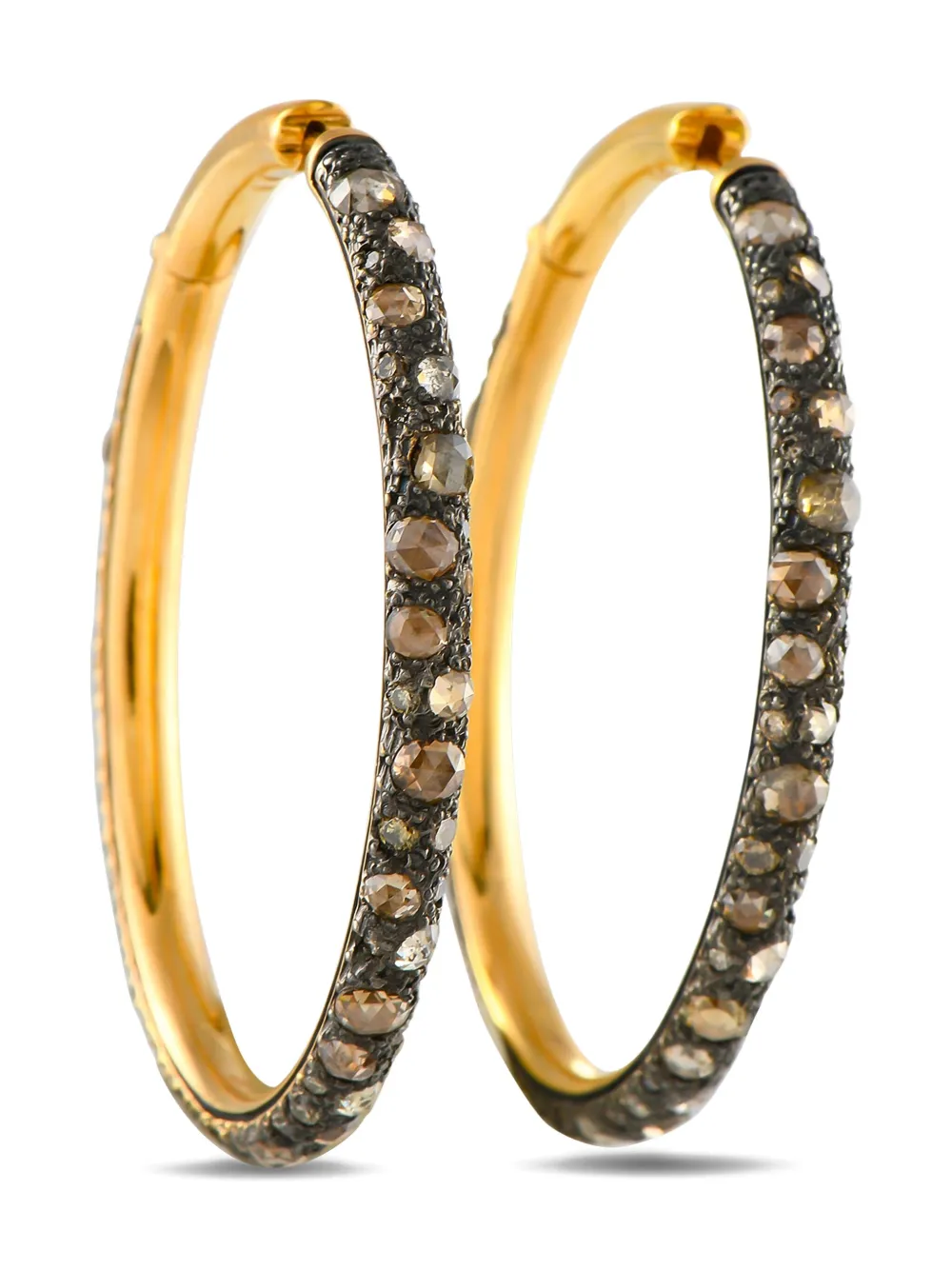 Pre-owned Pomellato 18k Yellow Gold Catene Diamond Earrings