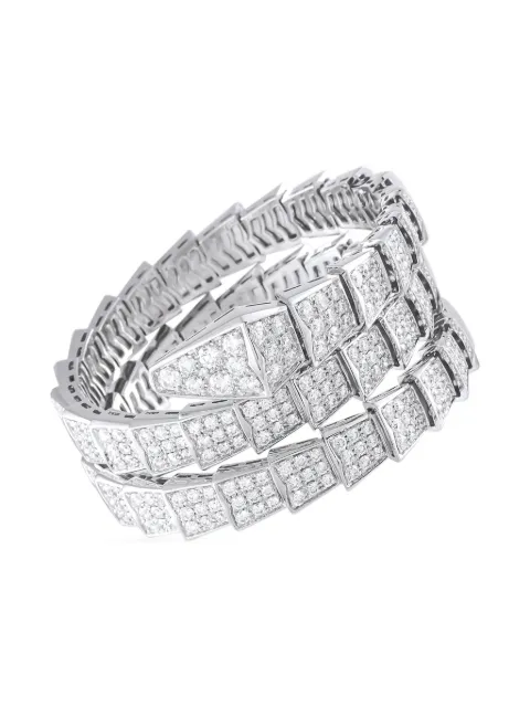Bvlgari Pre-Owned 18K white gold Viper diamond bracelet