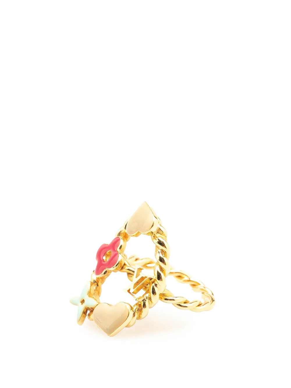 Louis Vuitton Pre-Owned 2001-2024 Gold Plated and Enamel Berg Sweet Monogram Ring costume ring | Image 2