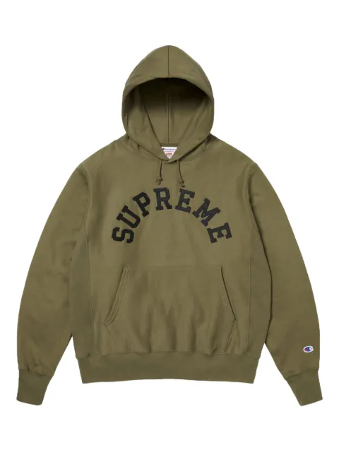 Supreme hoodie SS 25 - Olive en colaboración con Champion®