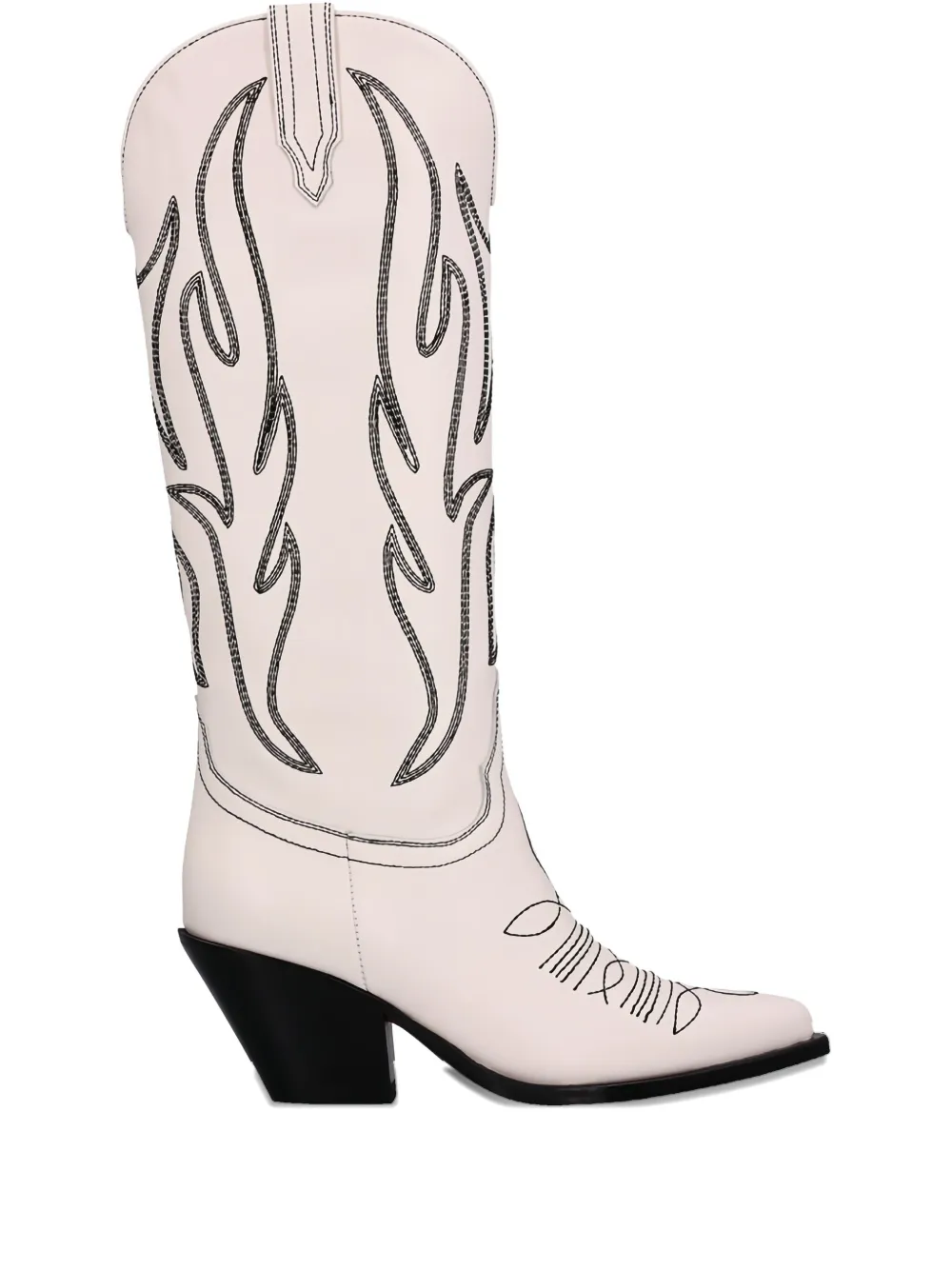 Sonora embroidered leather boots Neutrals