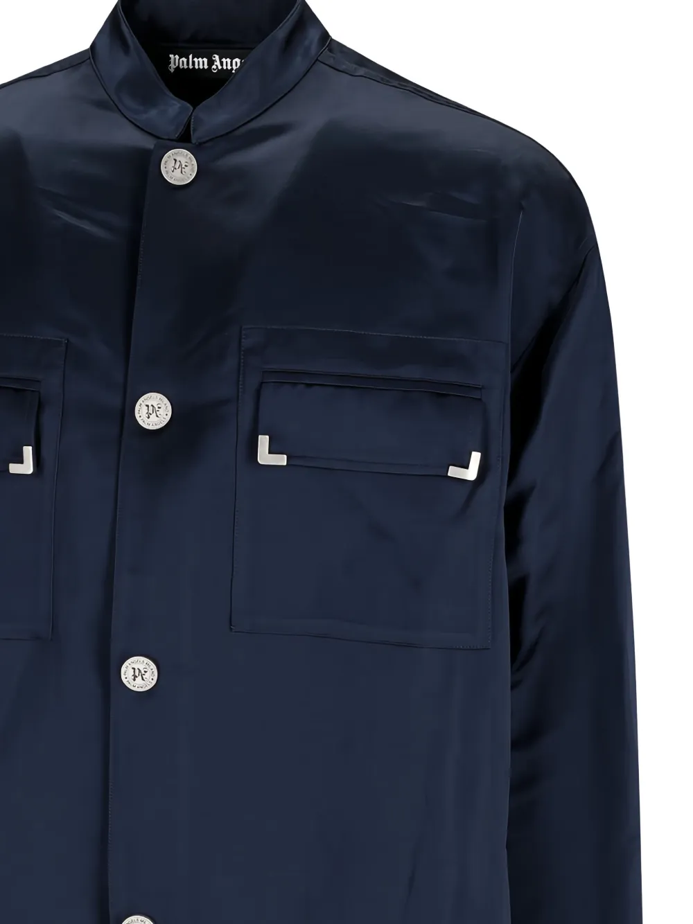 Palm Angels Overhemd met klepzak Blauw