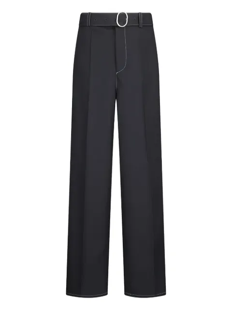 Jil Sander Calça com pesponto contrastante