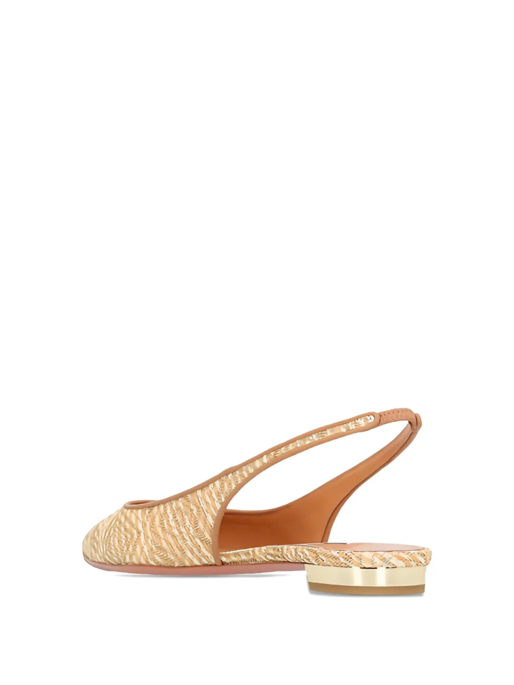 Aquazzura Purist slingback woven flat pumps Neutrals