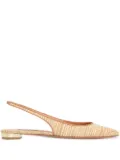 Aquazzura Purist slingback woven flat pumps - Neutrals