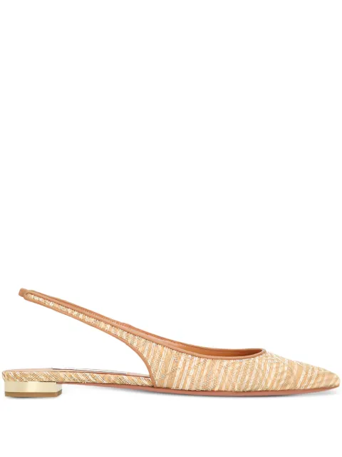 Aquazzura Purist slingback woven flat pumps 