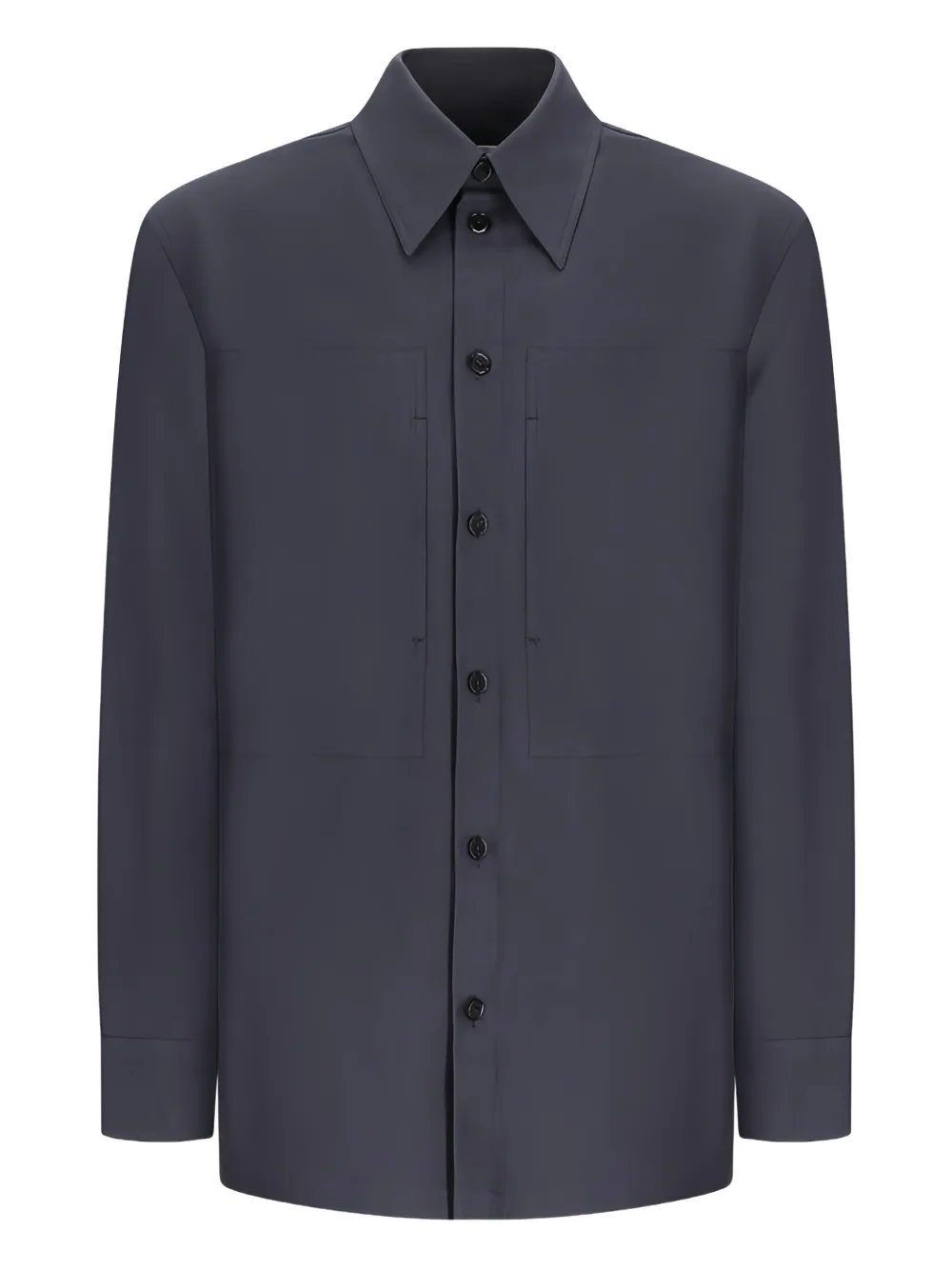 pocket-detail cotton shirt